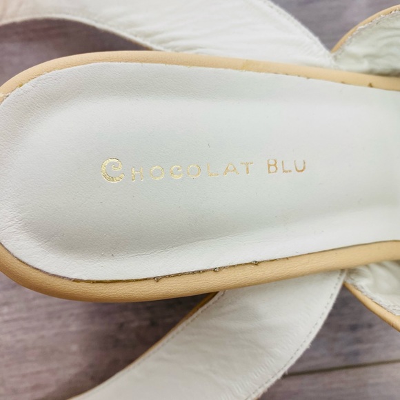 Chocolat Blu Track Sole Ankle Strap Wedge Sandal 37 us size 6-6.5 - Picture 3 of 9